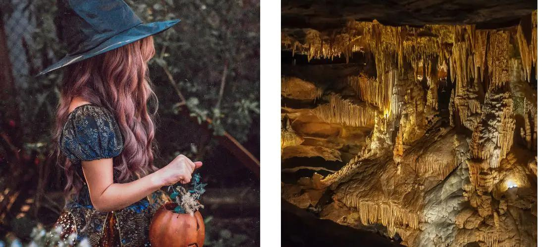 girl with pumpkin wooky hole caves luxury coastal
