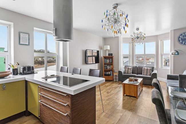Open plan kitchen & living space - The Penthouse, 16 At The Beach