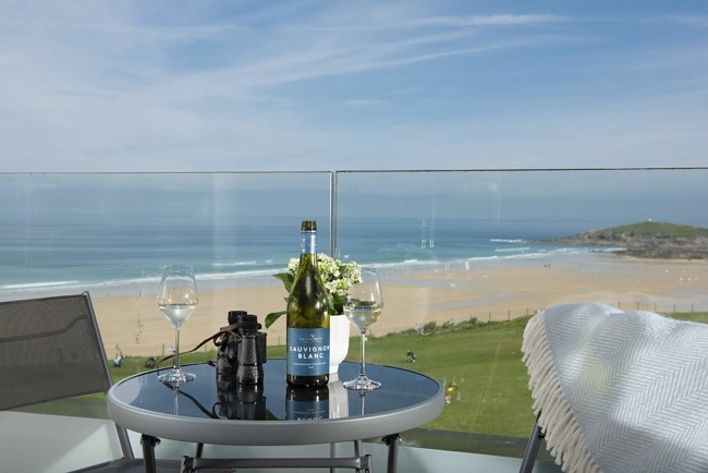 Balcony with ocean view, close to beach  - Number 9 Fistral House 