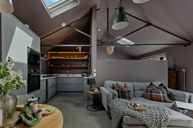 Spacious open plan living, dining and kitchen space - The Beam