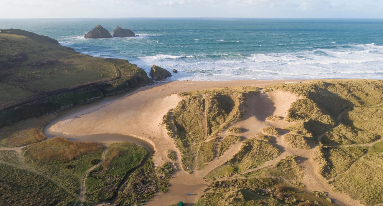 Holywell Bay in Cornwall