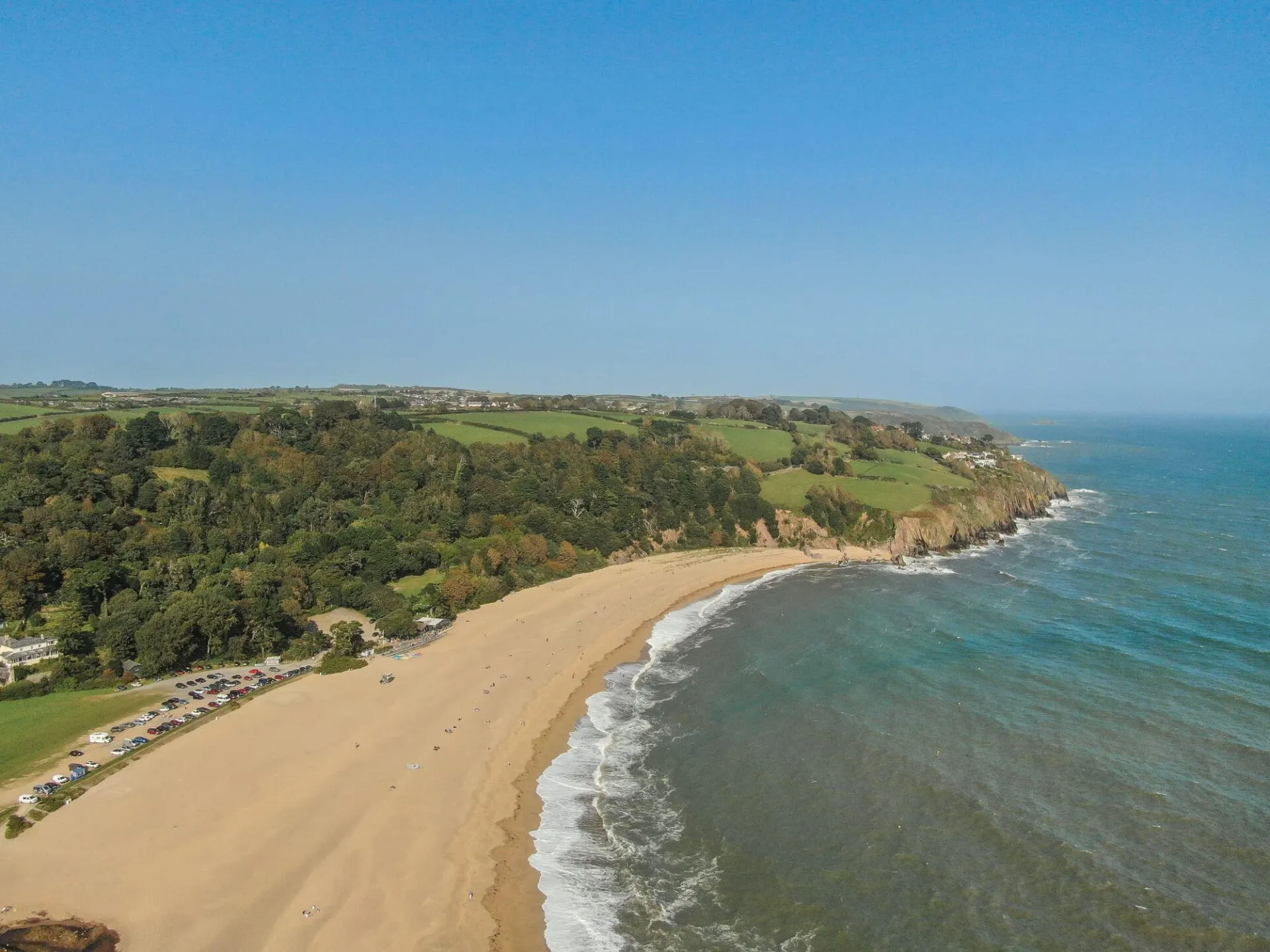 Strete, drone, Blackpool Sands