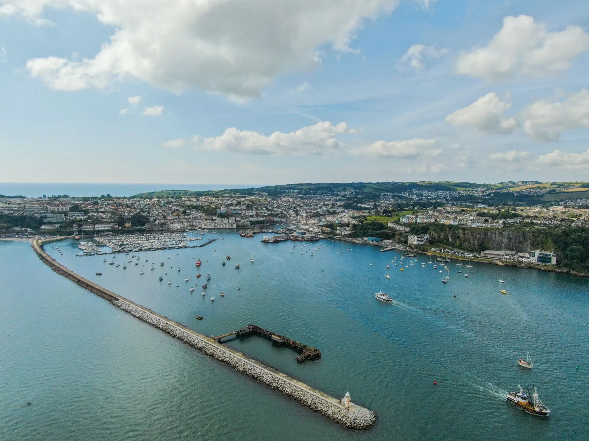 Drone Shot Brixham Harbour