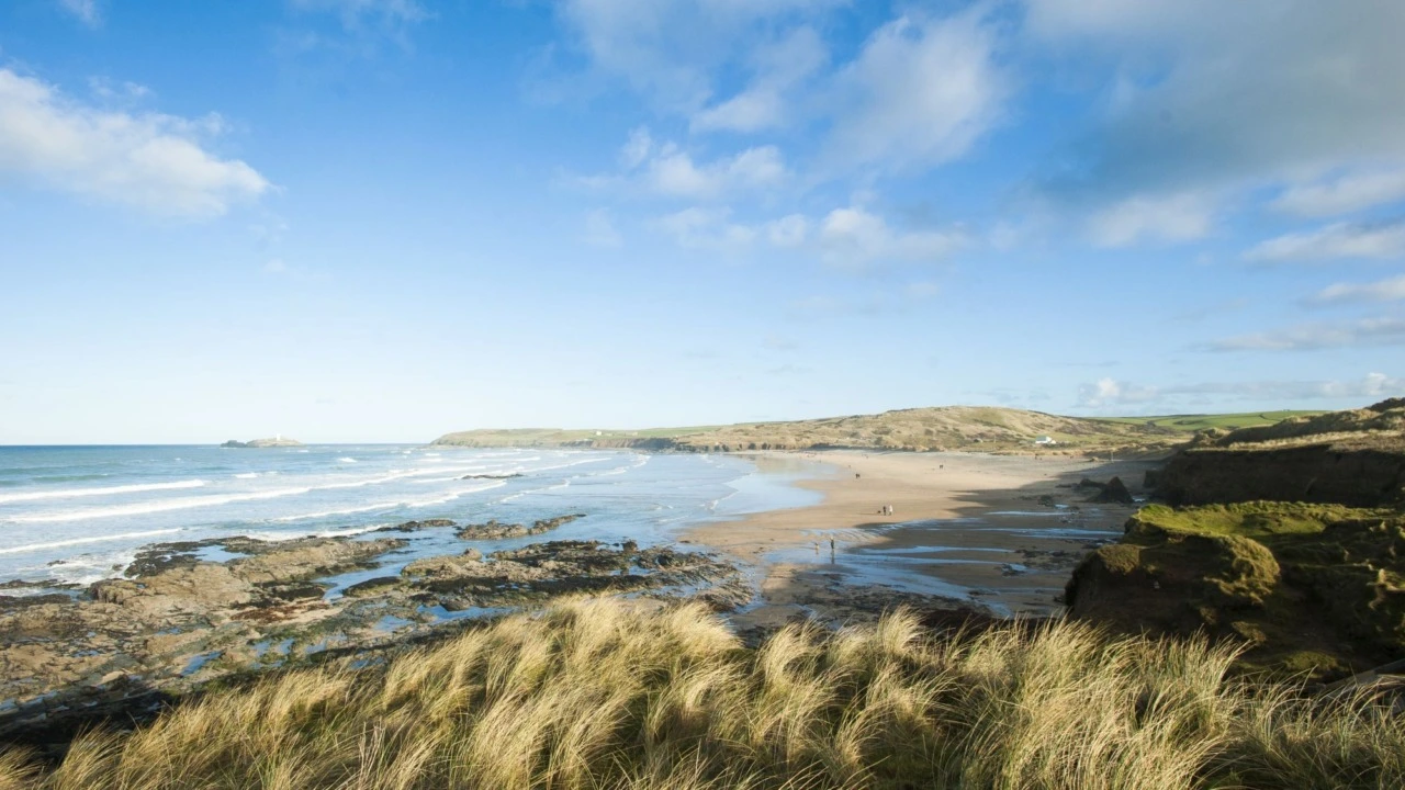 Looking towards Gwithian beach from Hayle in Cornwall