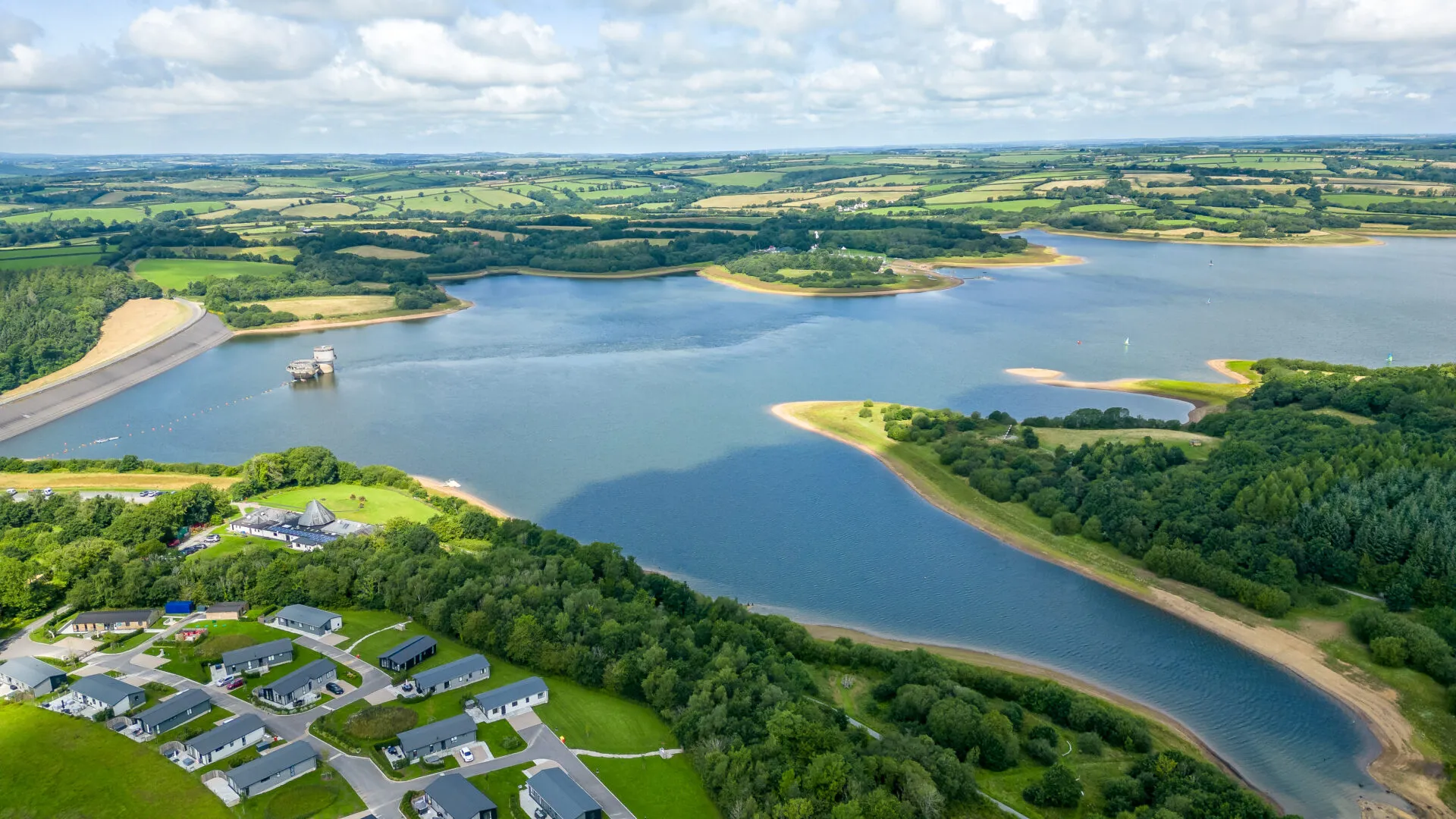 Roadford Lake drone