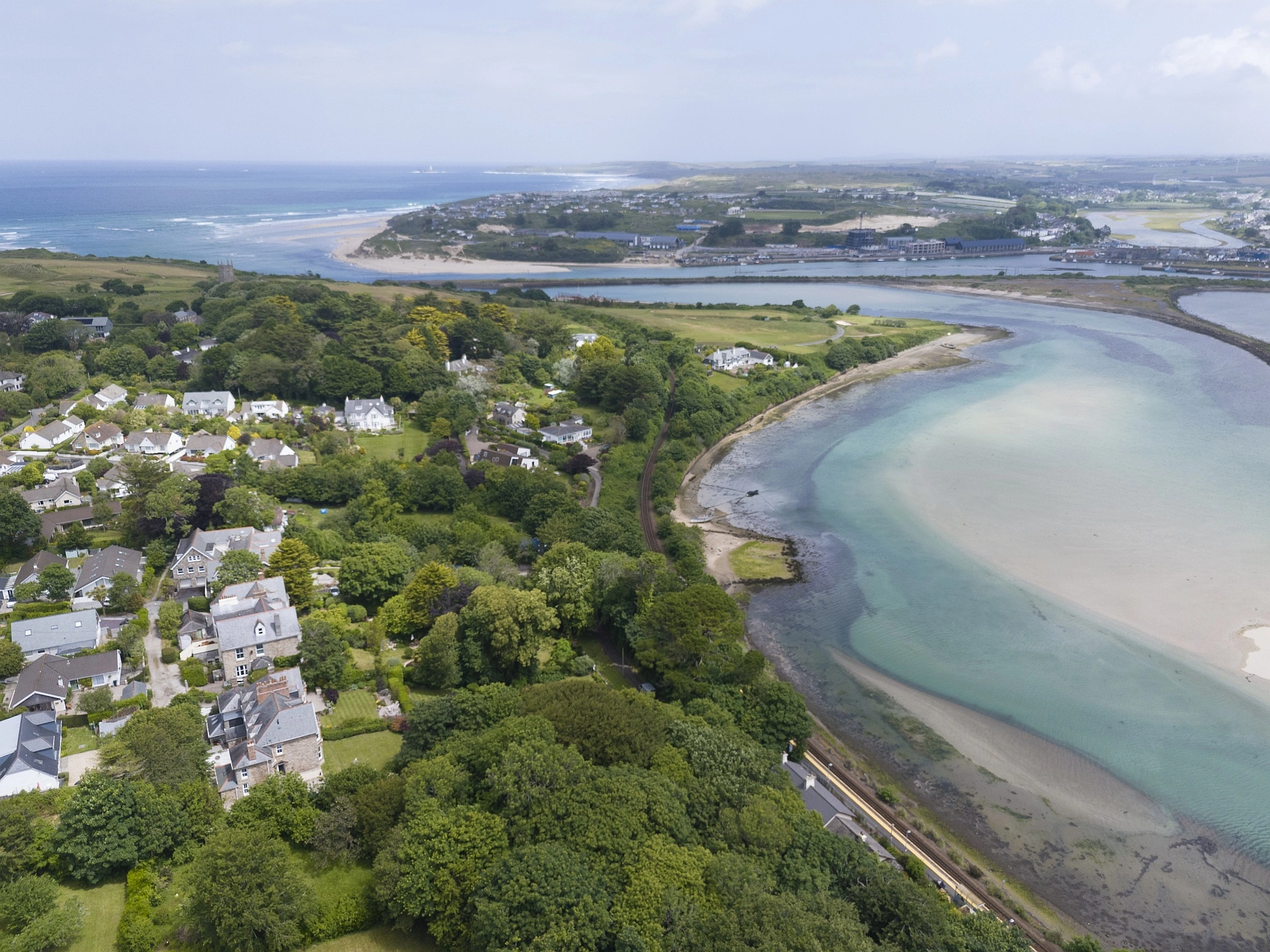 Views over Lelant and Hayle Estuary in Cornwall