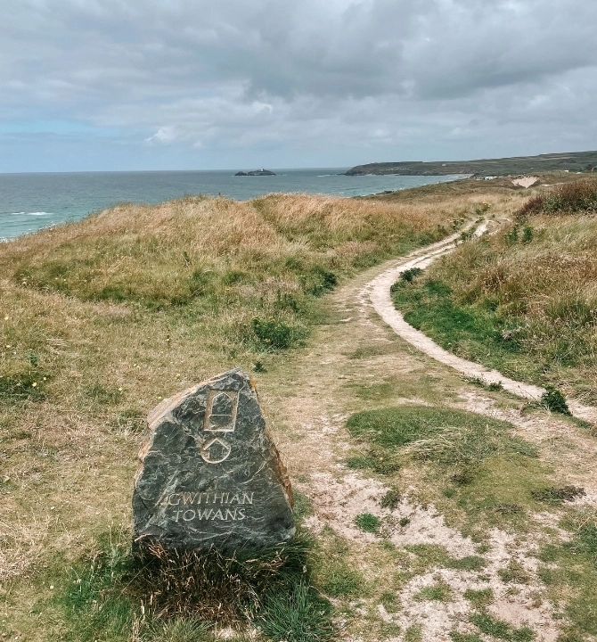 Exploring the coast path in gwithian