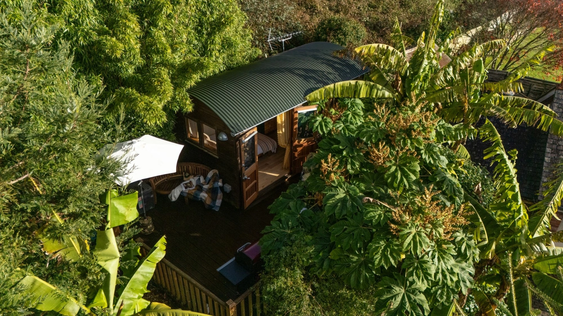 The Buryas Bridge collection near Penzance in Cornwall has 2 shepherds huts, a cabin and cottage which are ideal for couples and families