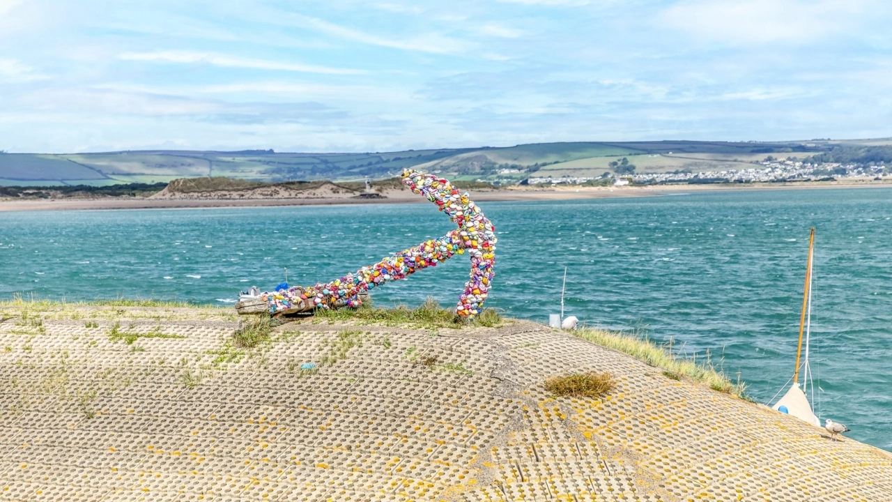 The Good Luck Anchor in Appledore North Devon overlooking the Taw Estuary towards Instow