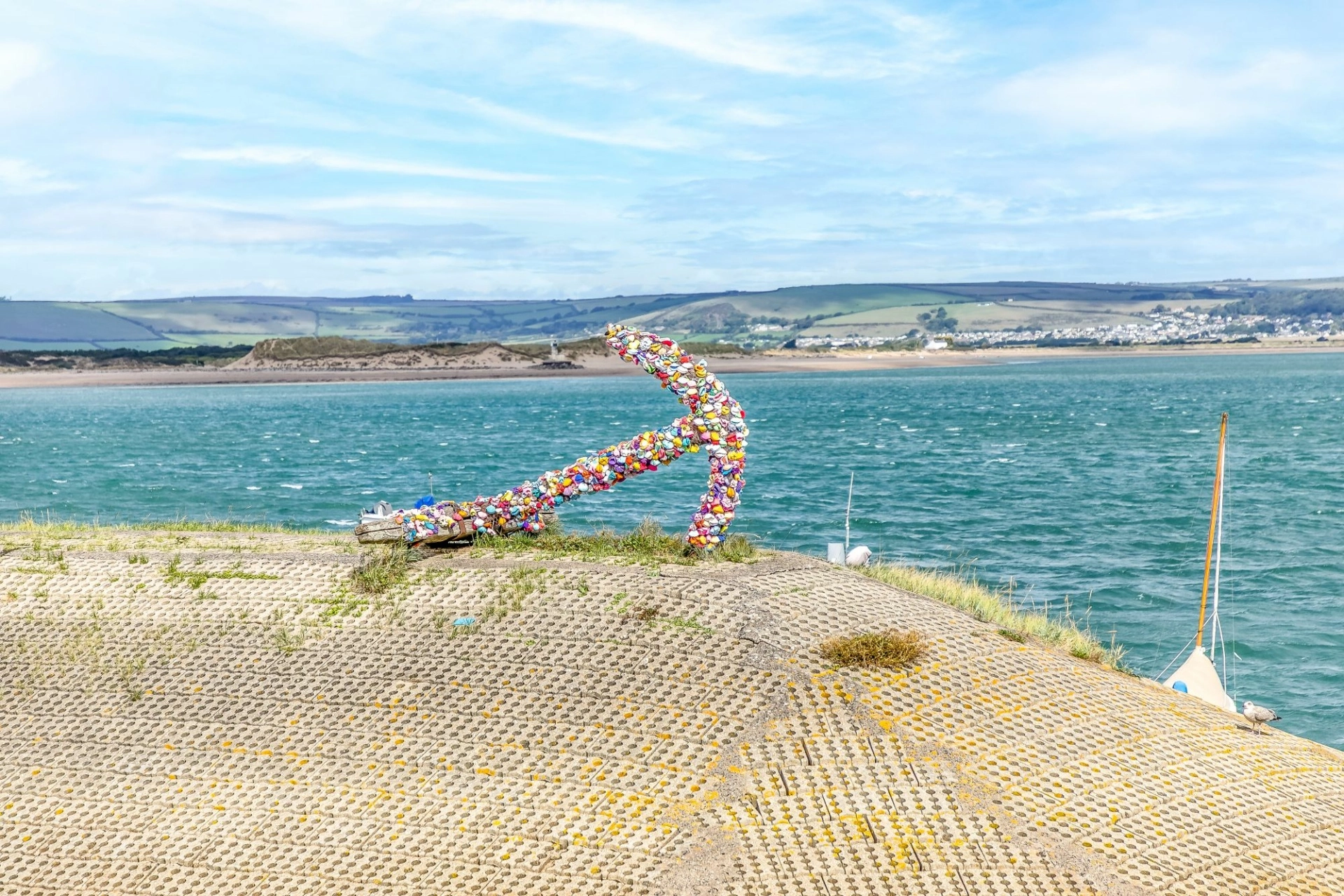 The Good Luck Anchor in Appledore North Devon overlooking the Taw Estuary towards Instow