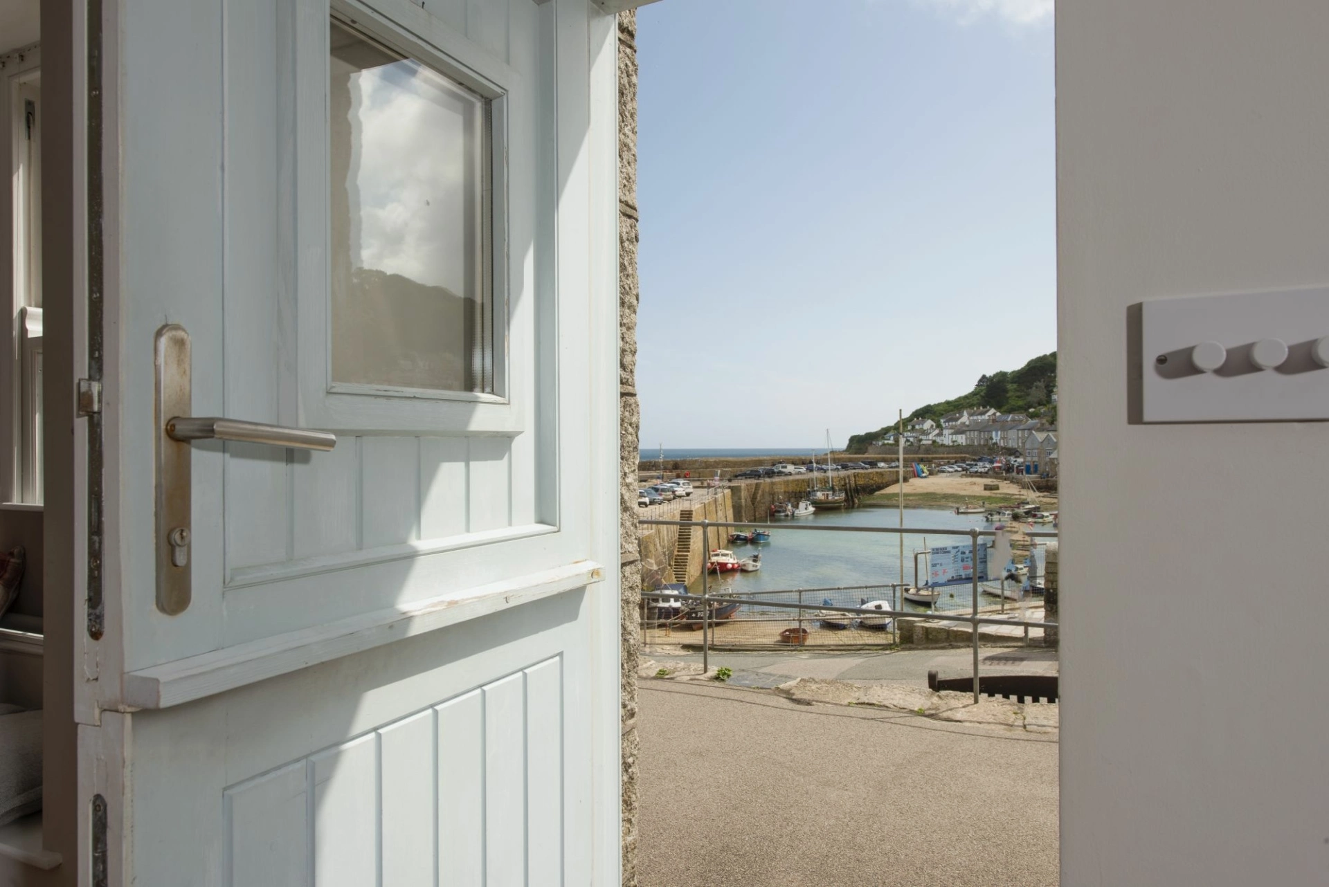 Berlewen fishermans cottage on the harbour in Mousehole, Cornwall