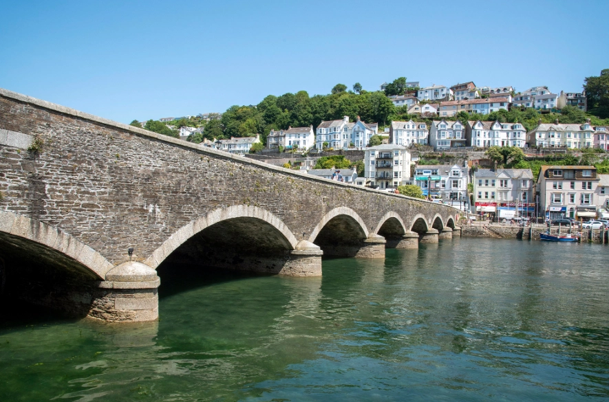 The Victorian bridge over the River Looe in Southeast Cornwall